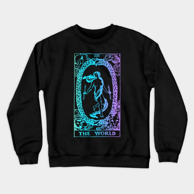 The World Tarot Card Crewneck Sweatshirt by srojas26